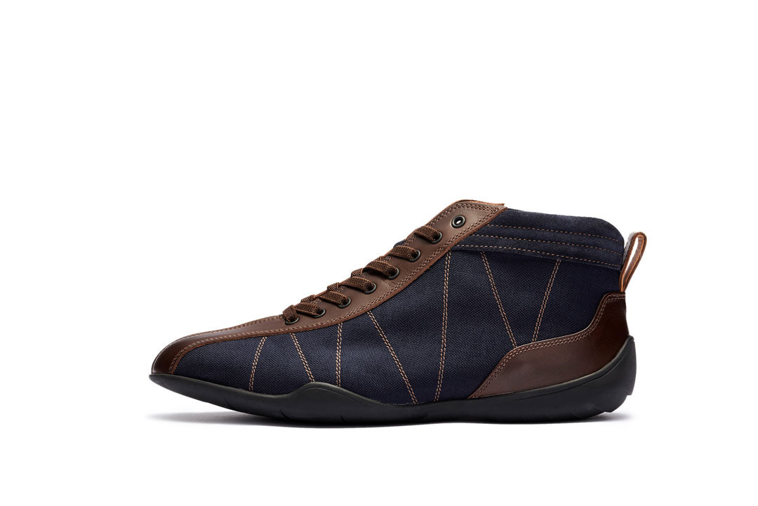 グランプリハイトップ ネイビー & クラシックブラウン