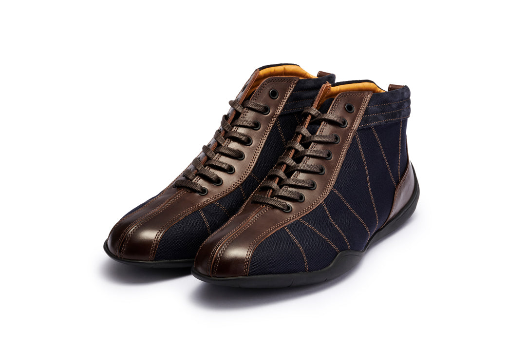 グランプリハイトップ ネイビー & クラシックブラウン