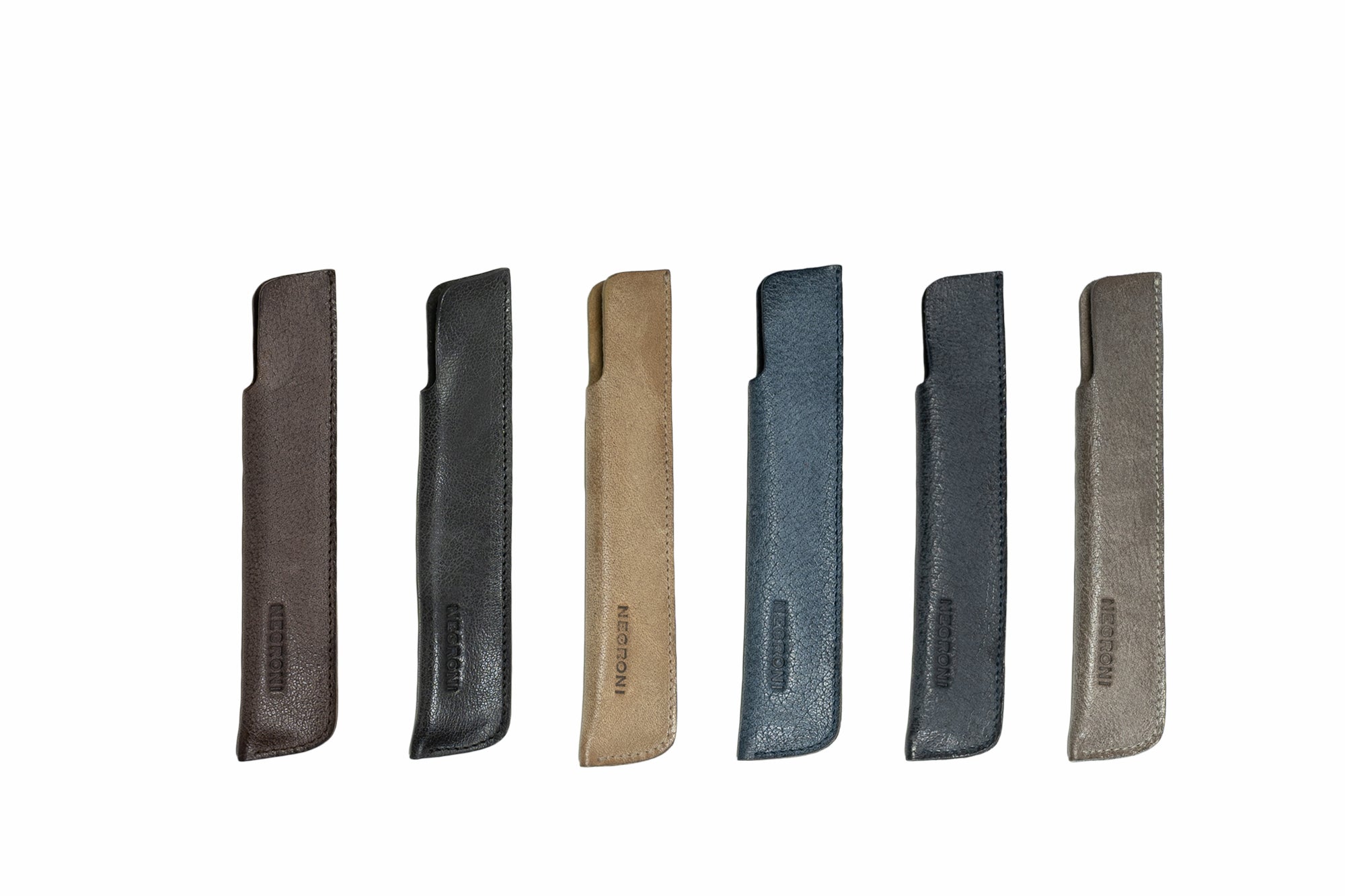 Leather pen sleeve (smoking calf)