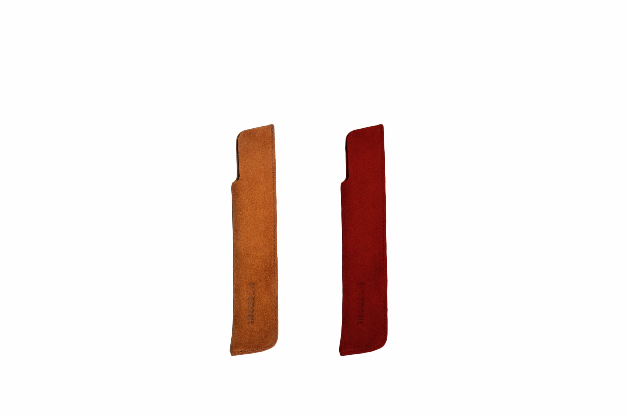 Leather pen sleeve in Tuscan oil suede