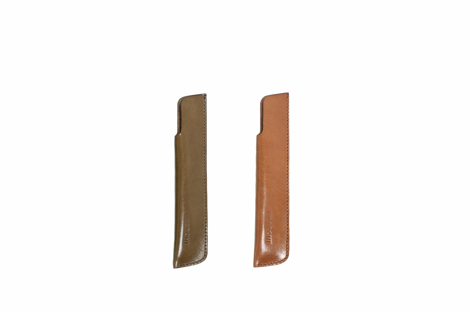 Leather pen sleeve (shiny buffalo calf)